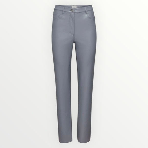 NWOT - Aritzia Wilfred Melina Vegan Leather Pants - Ardoise - Size 6 - Picture 6 of 16